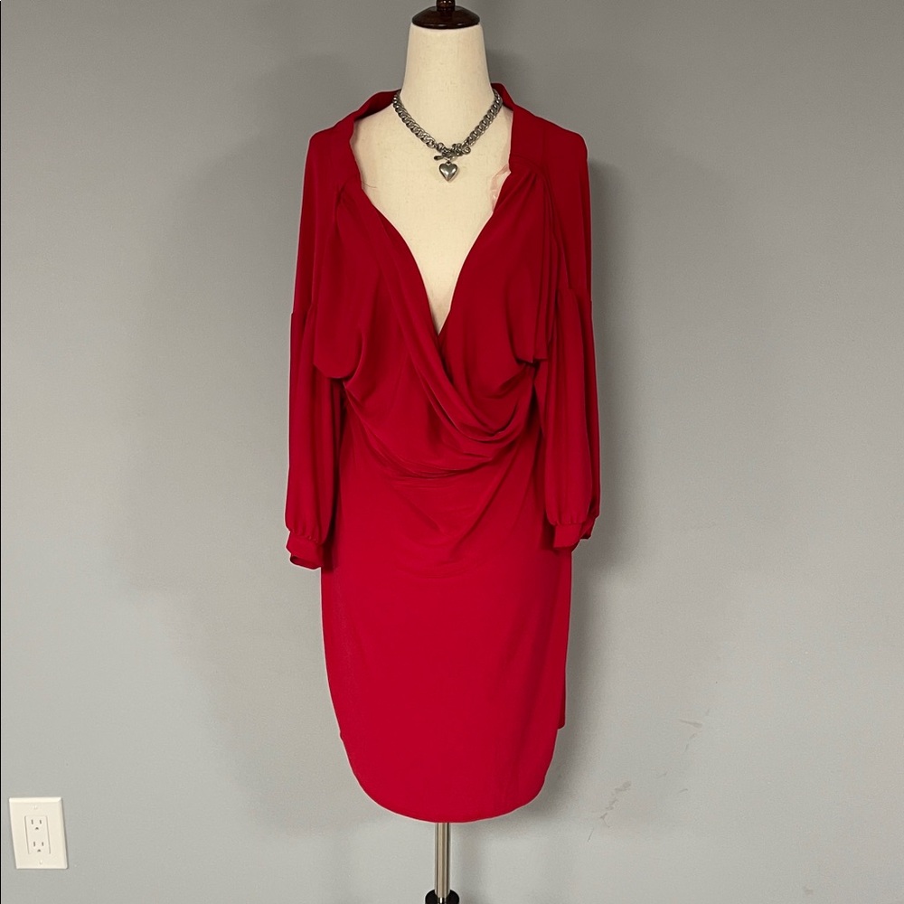 Elegant Red Midi Dress